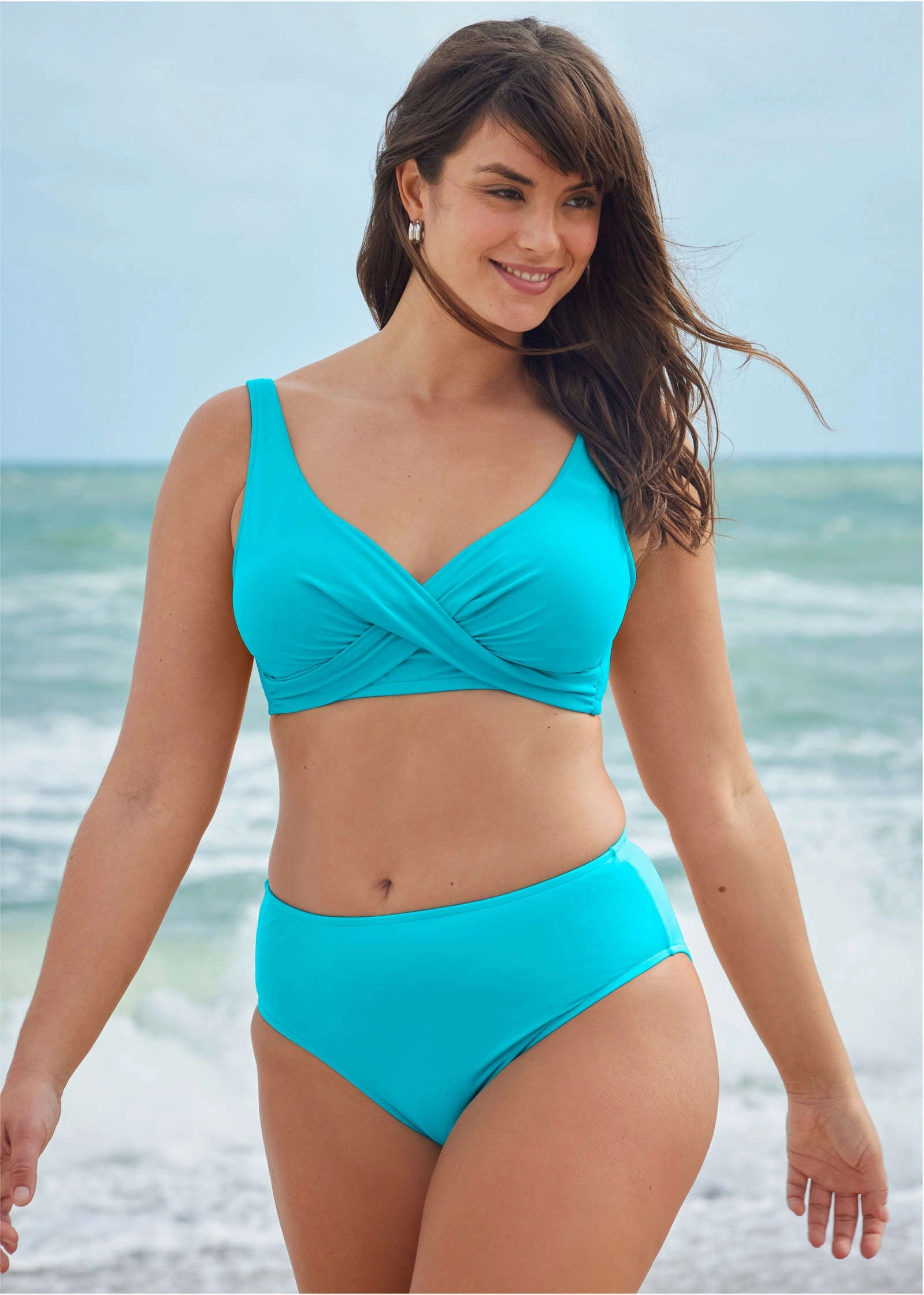 Lovely Lift Wrap Top - Aqua Reef