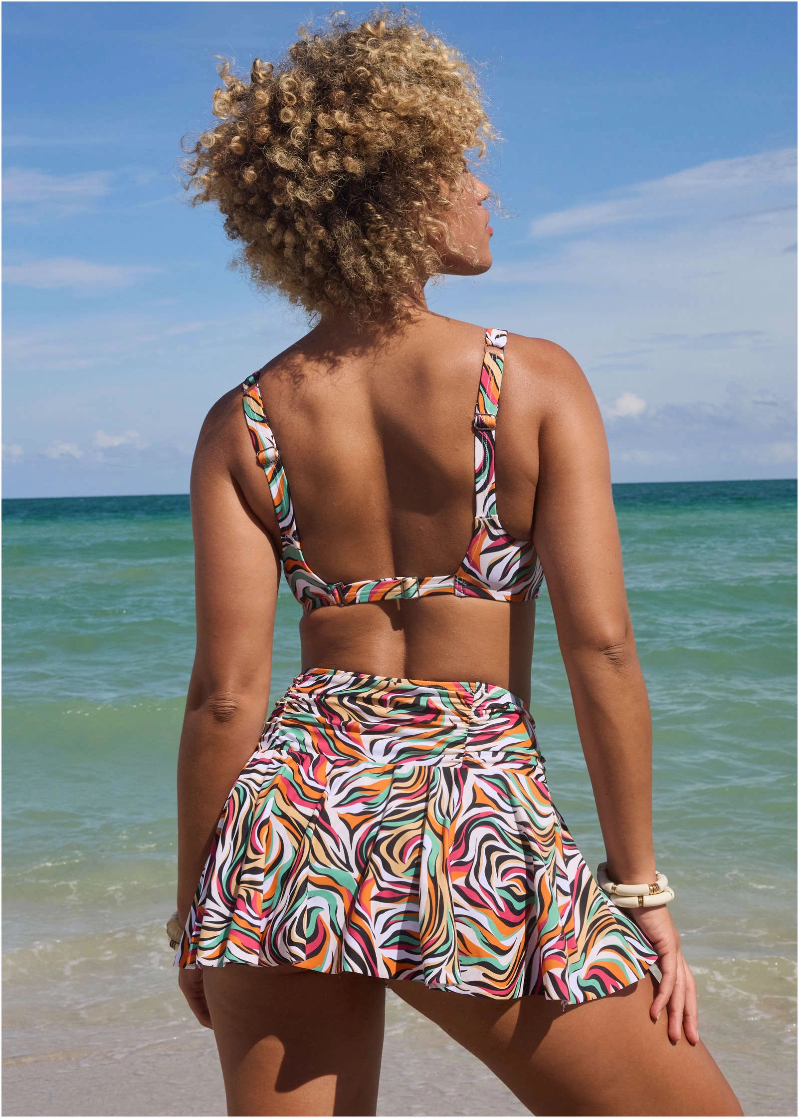 Lovely Lift Wrap Top - Earth Swirls