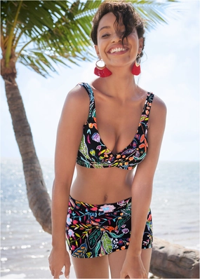 Lovely Lift Wrap Top - Midnight Elegance