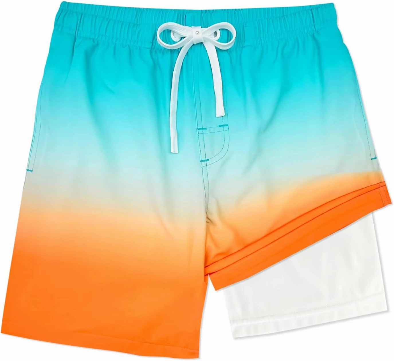 LUCOWEE Boys Swim Trunks Zipper Pockets Compression Liner Anti Chafe Swimsuit Bathing Beach Shorts Surf Quick Dry UPF 50 