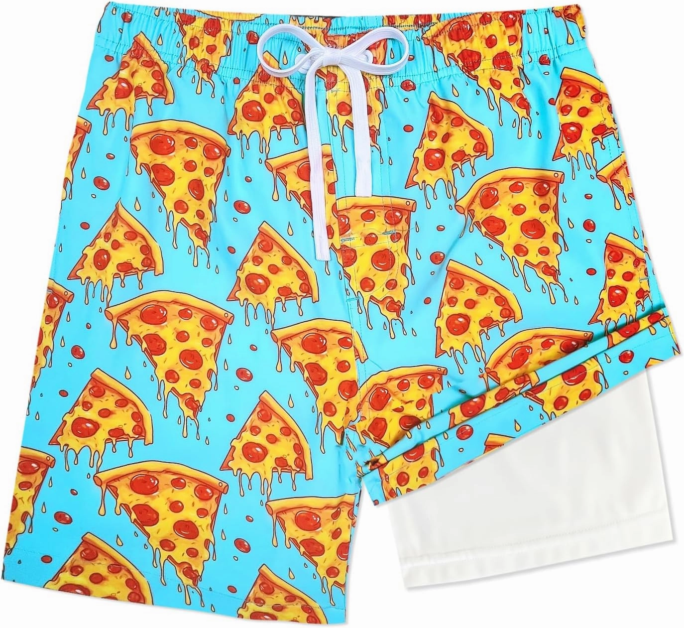 LUCOWEE Boys Swim Trunks Zipper Pockets Compression Liner Anti Chafe Swimsuit Bathing Beach Shorts Surf Quick Dry UPF 50 