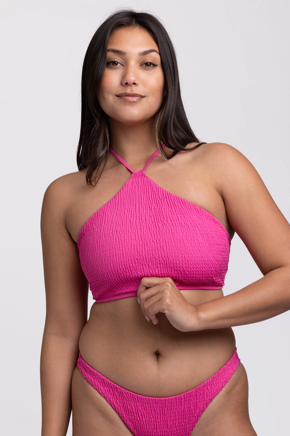 Luna Smocked Bikini Top - Snapdragon