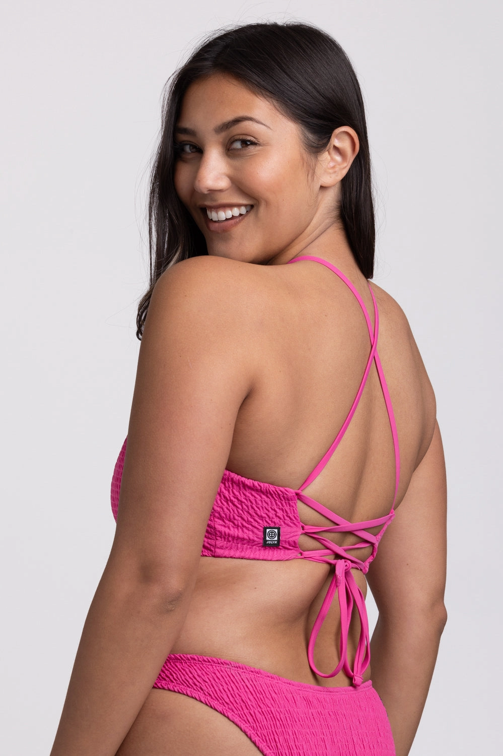 Luna Smocked Bikini Top - Snapdragon