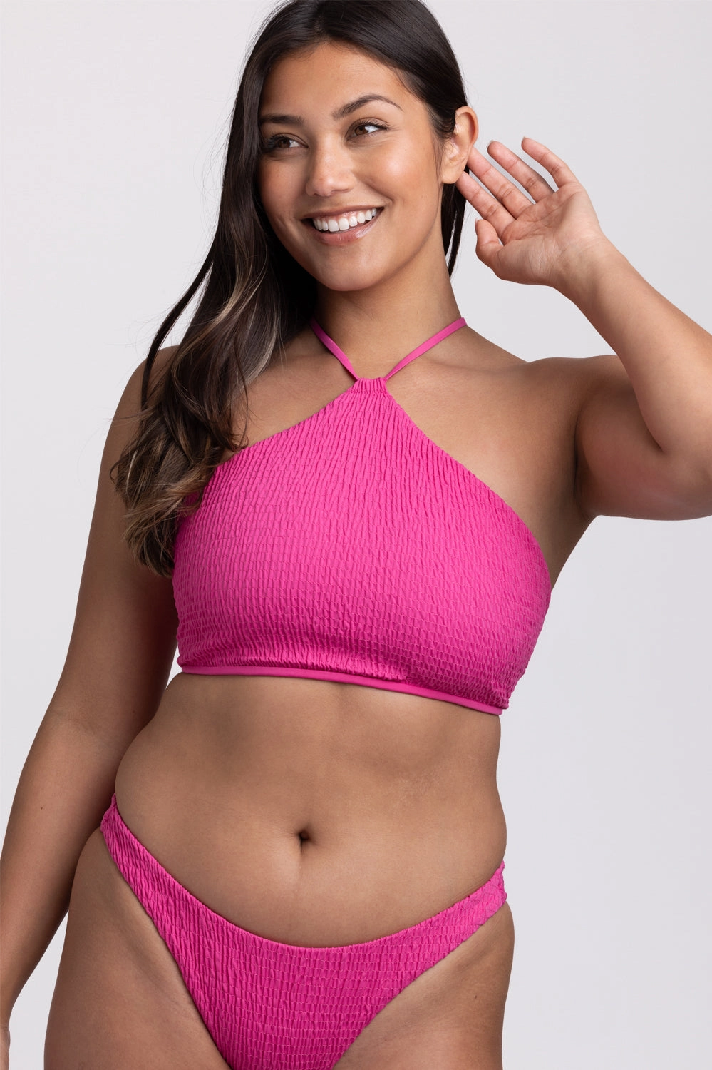 Luna Smocked Bikini Top - Snapdragon