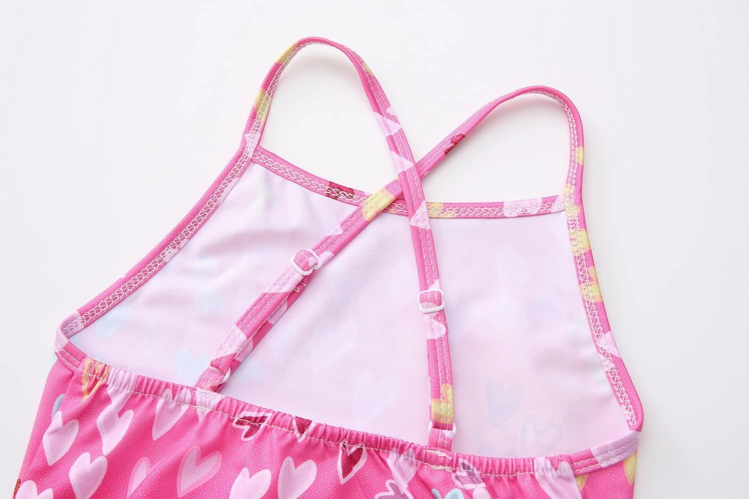 LUOUSE Girls Sparkle Swimsuits Quick Dry Crossback One Piece Beach Swimwear Bathing Suit with Adjustable Strap 4-9 Years