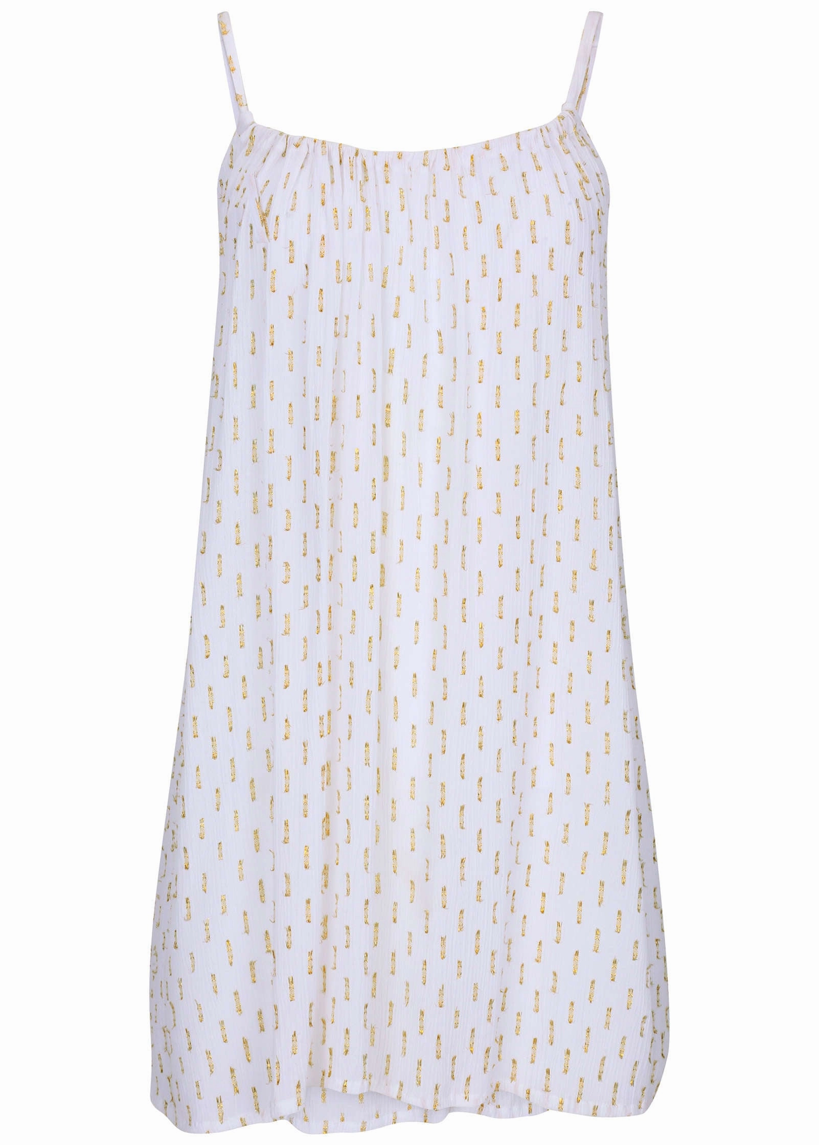 Lurex Cover-Up Dress - Pearl White