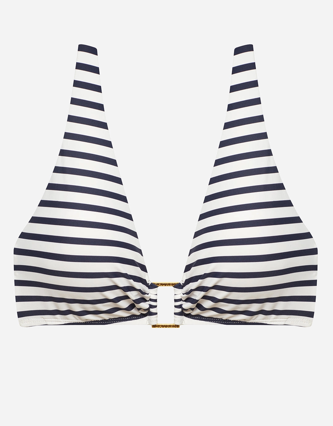 Luxe Stripe Ring OTS Bikini Top - Navy White