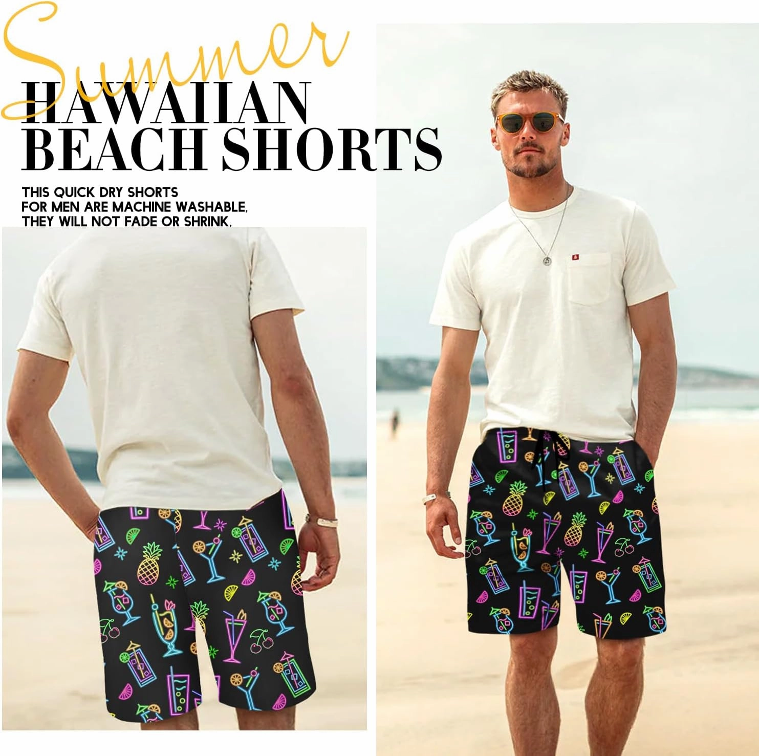 Lzzidou Men's Swim Trunks 8 Inch Inseam Mesh Lining Board Shorts Quick Dry Bathing Suit