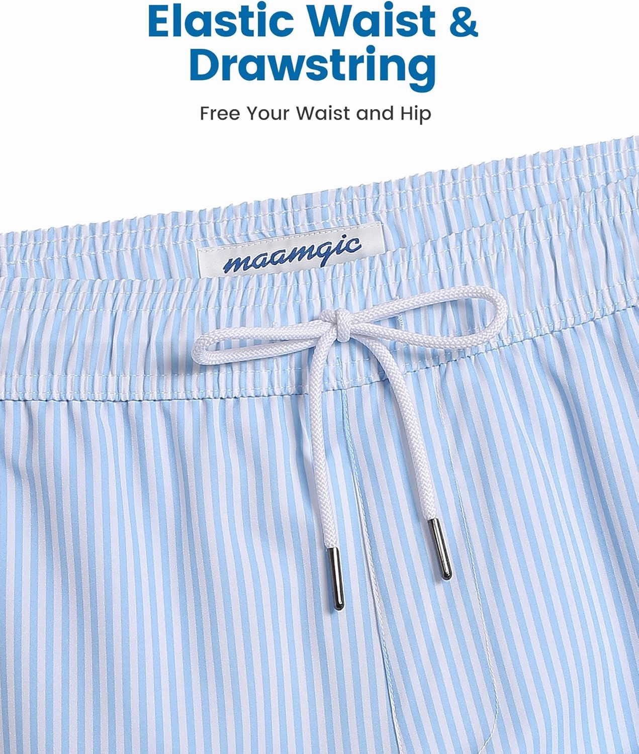 maamgic 2 in 1 Mens Swim Trunks 7 Inch Swim Shorts Swim Suits Board Shorts