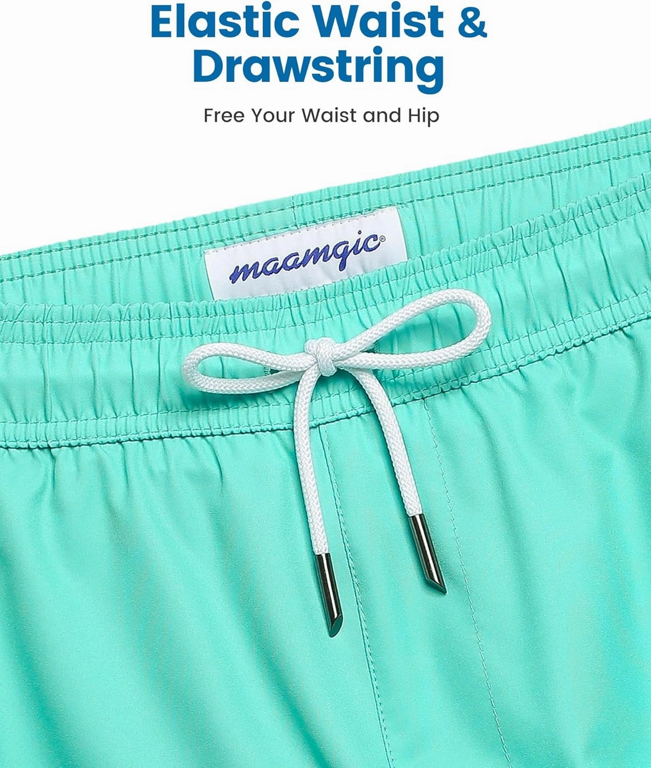 maamgic 2 in 1 Mens Swim Trunks 7 Inch Swim Shorts Swim Suits Board Shorts
