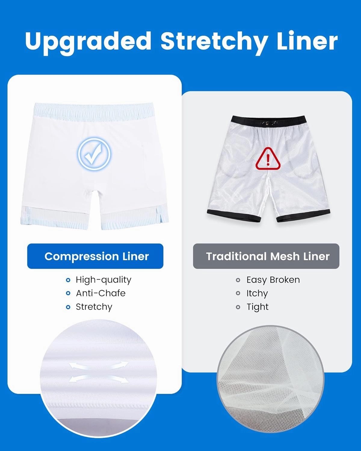 maamgic 2 in 1 Mens Swim Trunks 7 Inch Swim Shorts Swim Suits Board Shorts