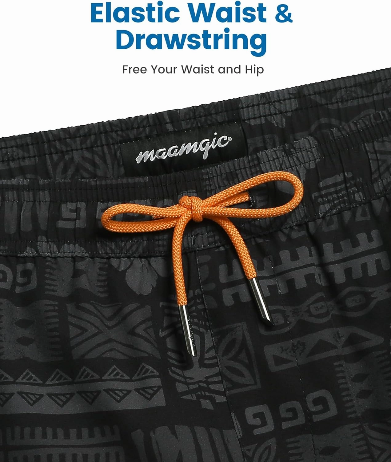 maamgic 5inch Mens Swim Trunks with Compression Liner 2-in-1 Swimming Shorts Stretch Quick Dry with Zipper Pockets