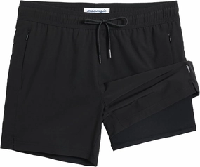 maamgic 5inch Mens Swimming Trunks with Compression Liner 2-in-1 Swim Trunks Stretch Quick Dry Swim Shorts Zipper Pockets