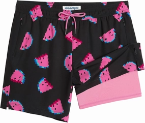 maamgic 7 Inch Mens Swim Trunks with Compression Liner Board Shorts with Zippered Pocket Bathing Suit for Beach Vacation