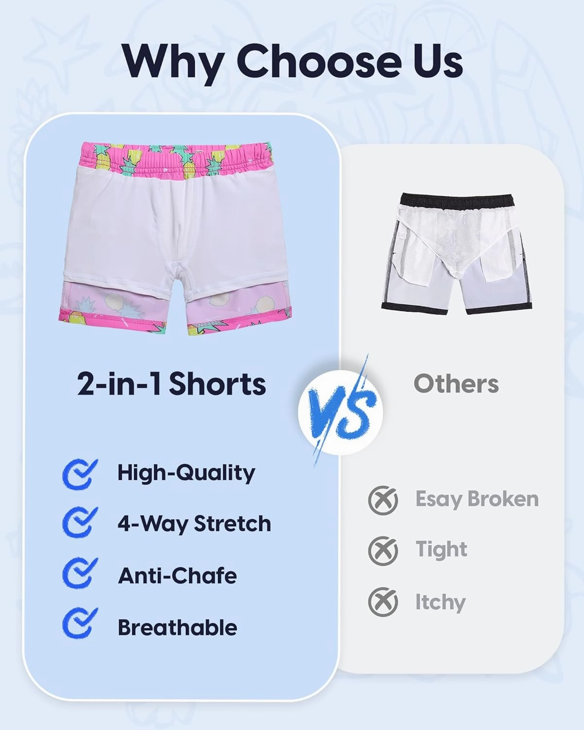 maamgic Boys Swim Trunks with Compression Liner Stretch Boy Swim Shorts Toddler Bathing Suit Swimsuit