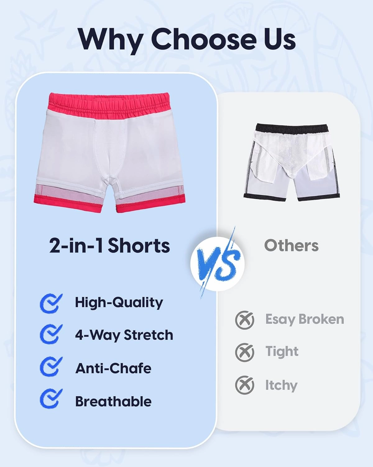 maamgic Boys Swim Trunks with Compression Liner Stretch Boy Swim Shorts Toddler Bathing Suit Swimsuit