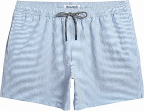 maamgic Men's Swim Trunks 5.5 inch Seersucker Beach Shorts Quick Dry Bathing Suits with Mesh Liner