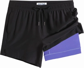 maamgic Mens 5 Inch Stretch Swimming Shorts Compression Liner Swim Trunks Swimwear Bathing Suits Beach Wear Swim Suits