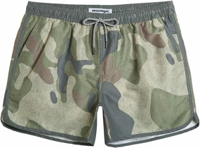 maamgic Mens Boys Short 80s 90s Vintage Swim Trunks with Mesh Lining Quick Dry Swim Suits Board Shorts