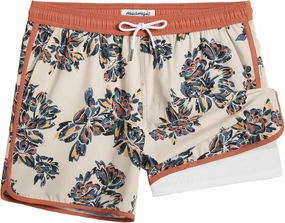 maamgic Mens Short 80s 90s Vintage 5.5" Swim Trunks Swimsuits Board Shorts Compression Liner Quick Dry 2 in 1 Beach Swimwear