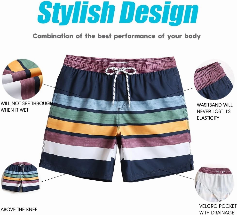 maamgic Mens Slim Fit Swim Shorts Swim Trunks 7 inch Quick Dry Mens Bathing Suits with Mesh Lining