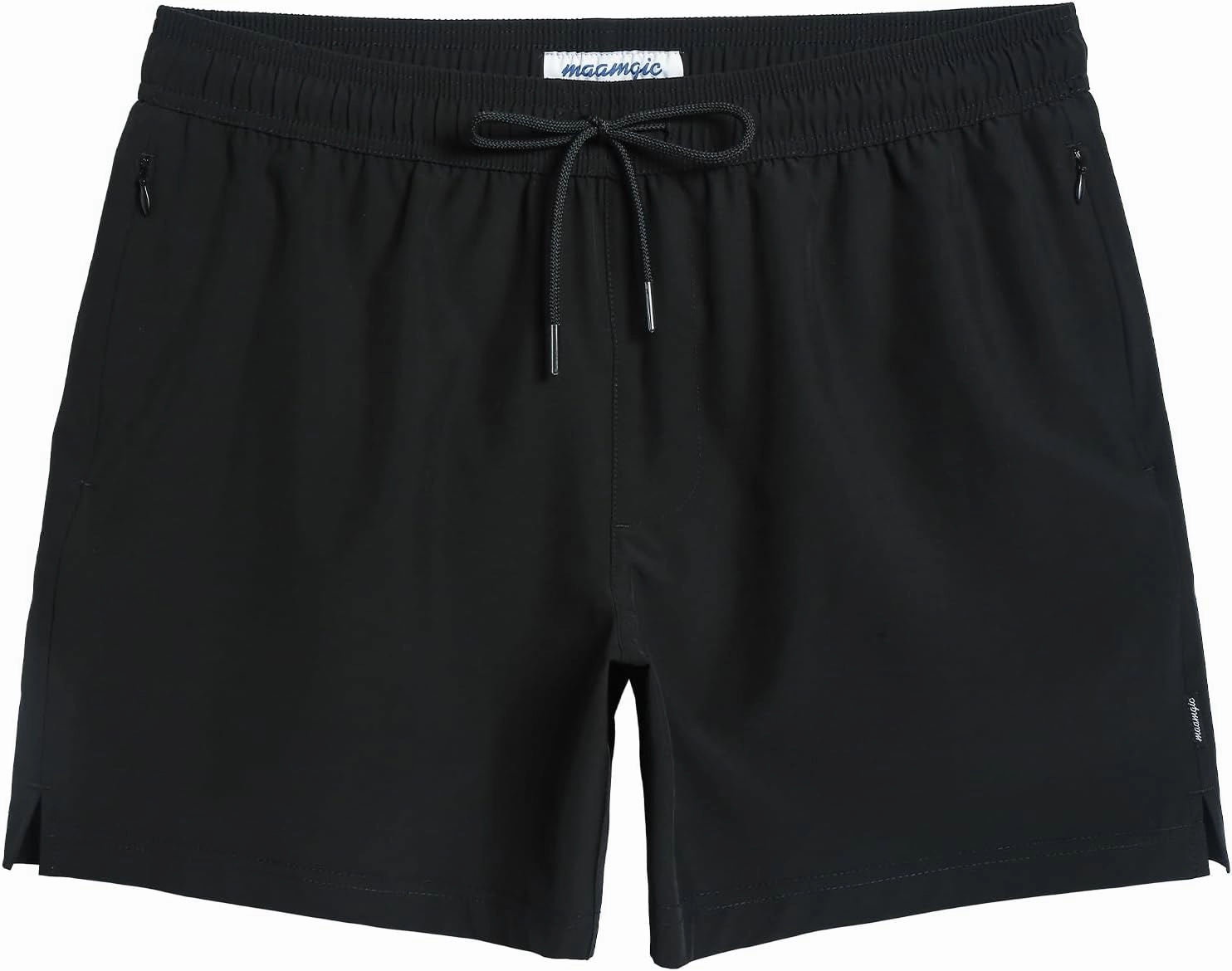 maamgic Mens Swim Trunks 5" Quick Dry Beach Shorts Stretch Swimming Trunks Shorts with Mesh Lining Zip Pockets