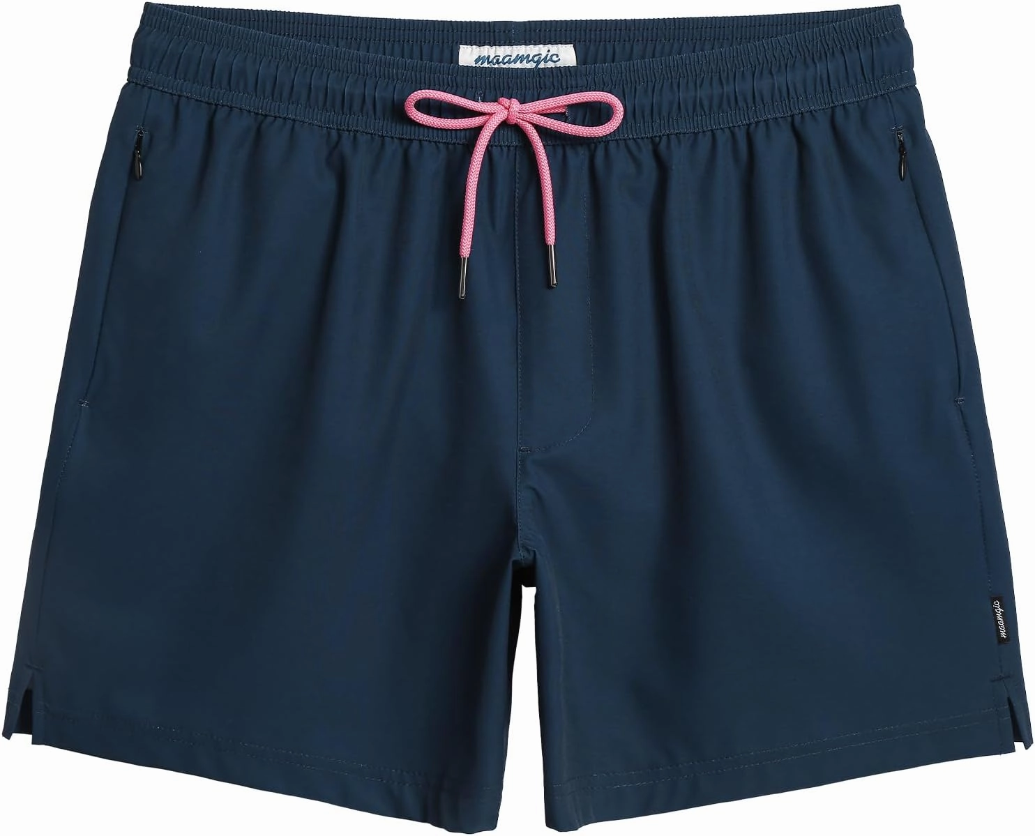 maamgic Mens Swim Trunks 5" Quick Dry Beach Shorts Stretch Swimming Trunks Shorts with Mesh Lining Zip Pockets
