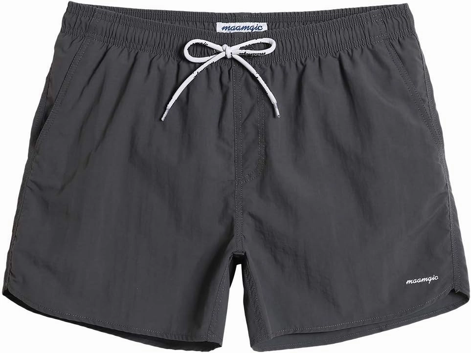 maamgic Mens Swim Trunks 5" with Mesh Lining Quick Dry Bathing Suits for Men Swim Shorts Swimwear
