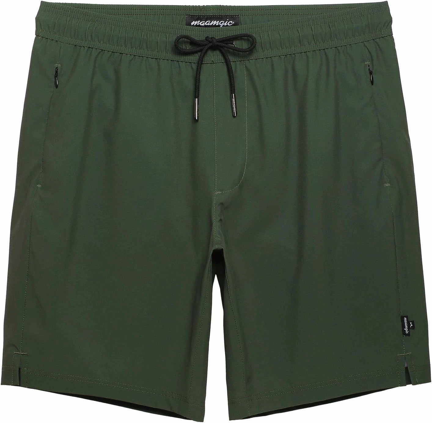 maamgic Mens Swim Trunks 9 Inch with Mesh Lining Bathing Suit Stretch Board Shorts with Zip Pockets for Swimming Shark