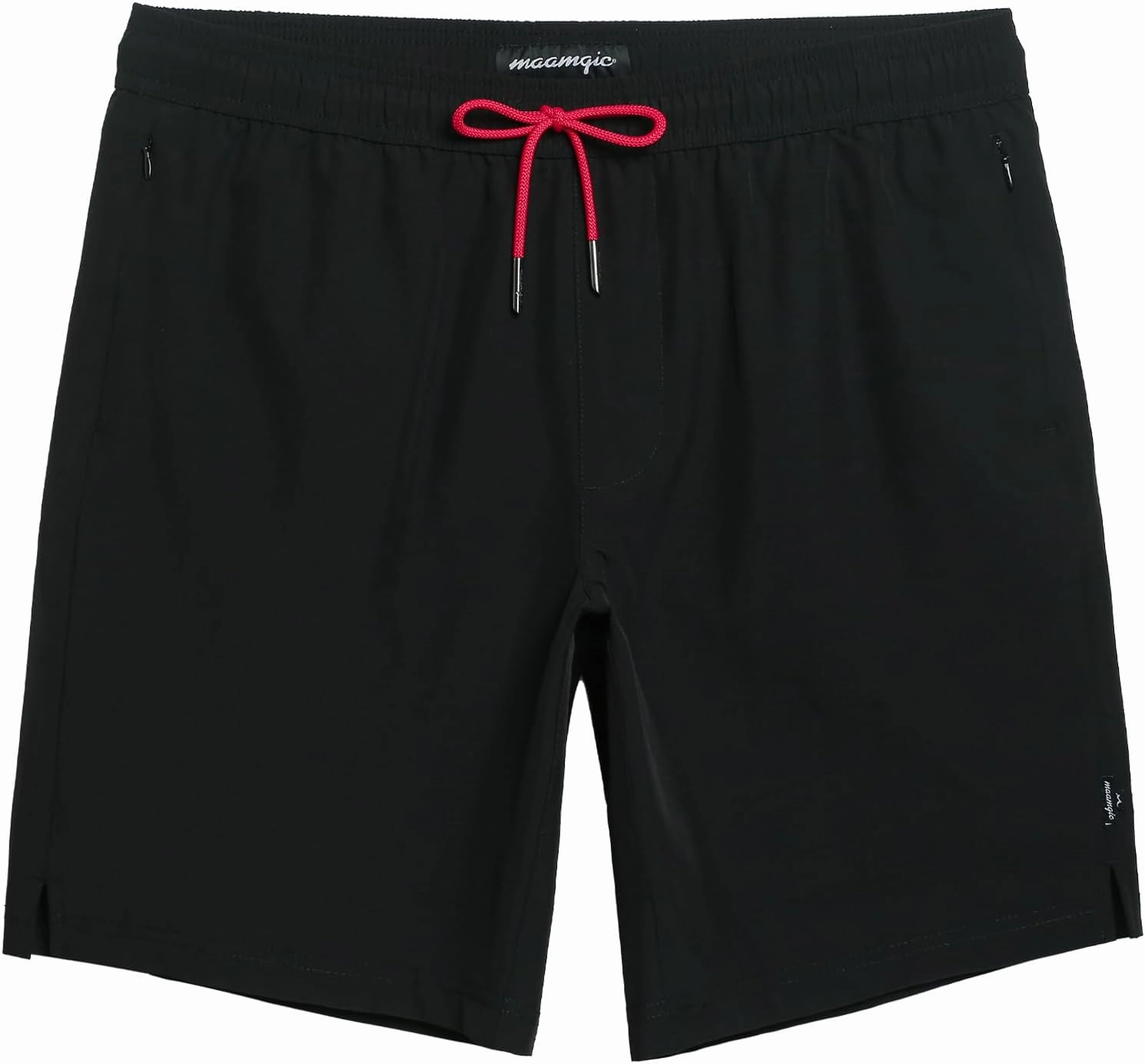 maamgic Mens Swim Trunks 9 Inch with Mesh Lining Bathing Suit Stretch Board Shorts with Zip Pockets for Swimming Shark