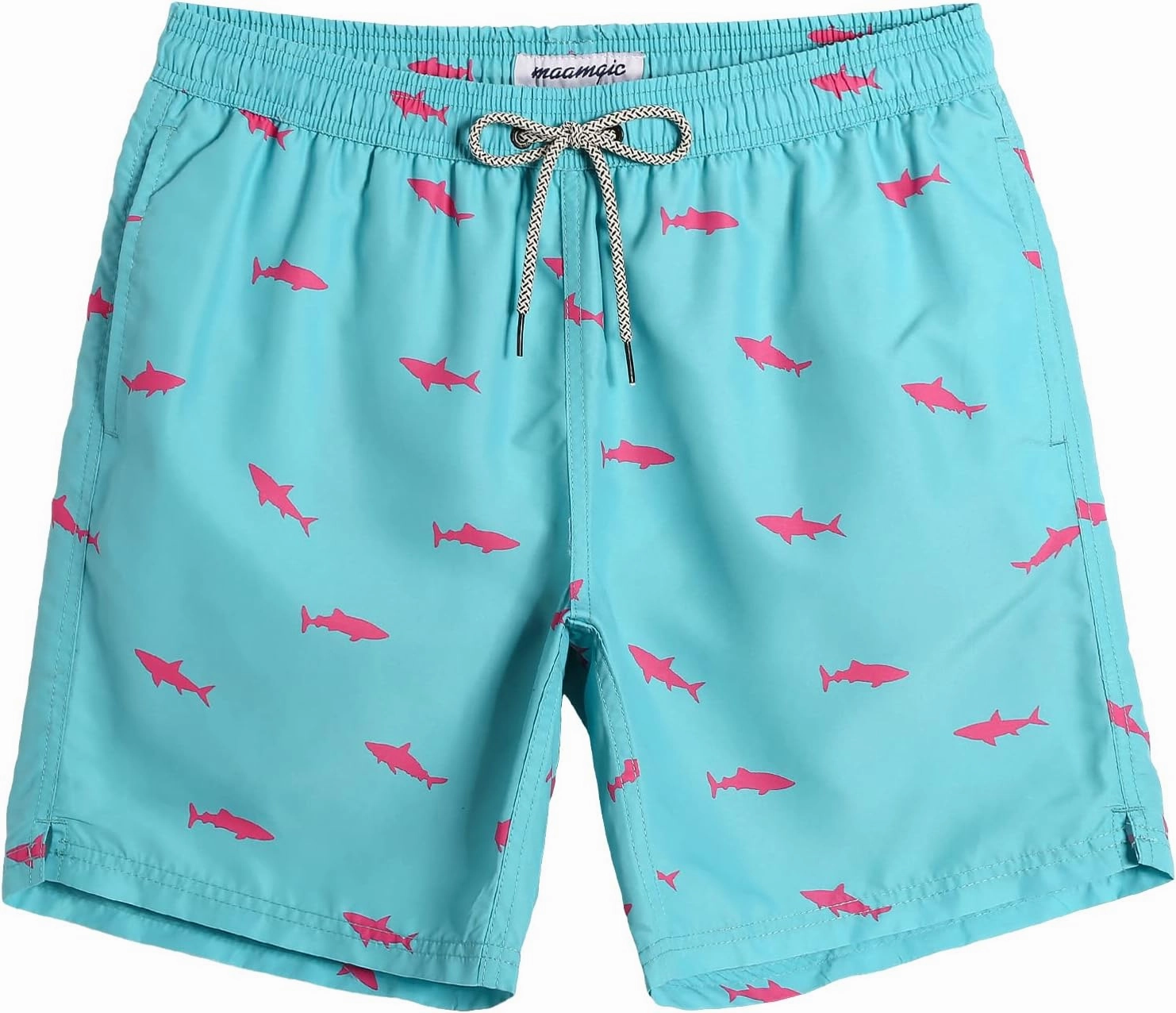 maamgic Mens Swim Trunks Quick Dry Swim Shorts with Mesh Lining Funny Swimwear Bathing Suits 7inch