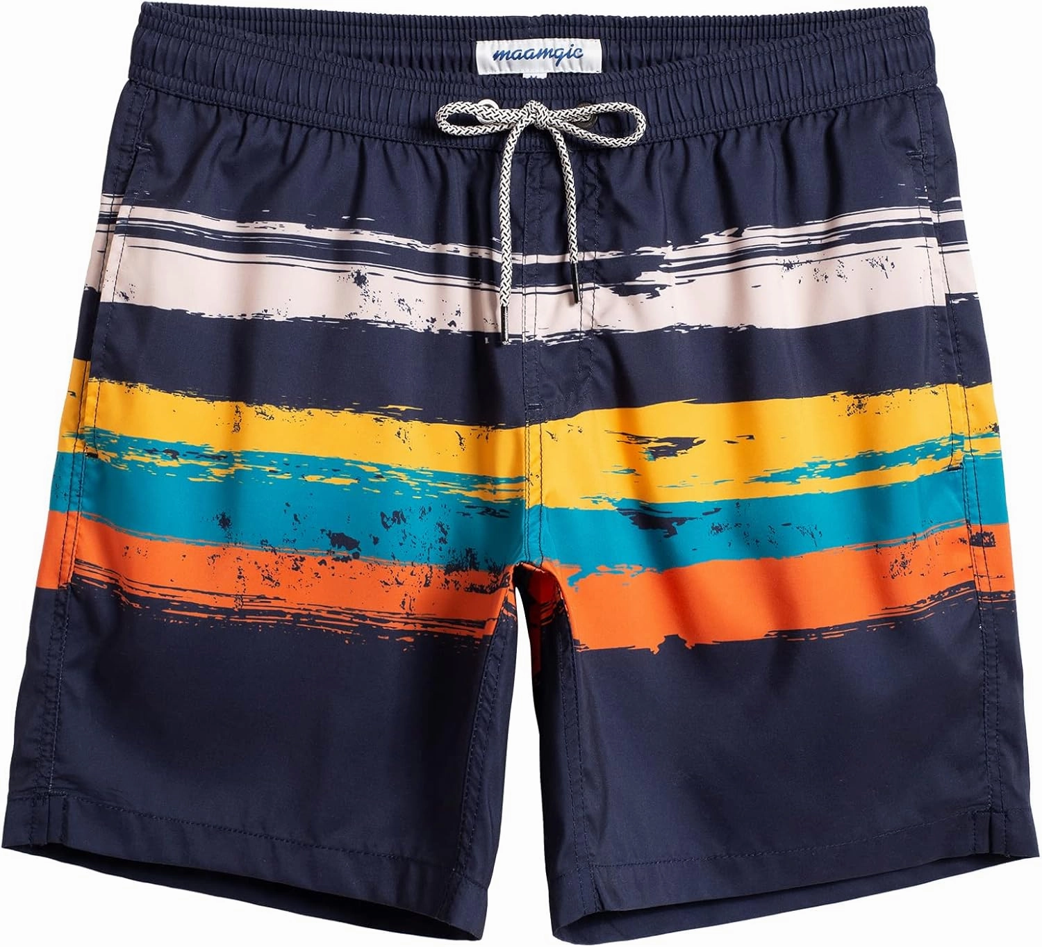 maamgic Mens Swim Trunks Quick Dry Swim Shorts with Mesh Lining Funny Swimwear Bathing Suits 7inch