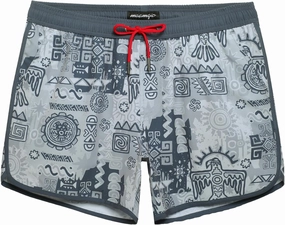 maamgic Mens Swim Trunks Retro Swim Shorts 4 Way Stretch with Mesh Vintage 80s 90s Quick Dry Swimsuits Board Shorts