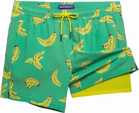 maamgic Mens Swim Trunks with Compression Liner 5" Stretch Beach Shorts Quick Dry with Zipper Pockets No-Chafing Board Shorts