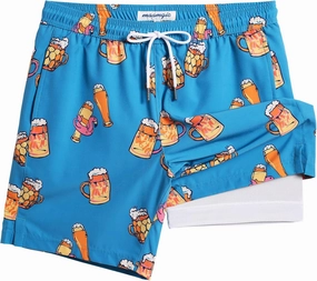 maamgic Mens Swim Trunks with Compression Liner 7 Inch Inseam Mens Bathing Suit Quick Dry Swimming Trunks Swimsuit