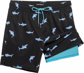 maamgic Mens Swim Trunks with Compression Liner 7" Bathing Suit Quick Dry Swimming Trunks for Men with Zipper Pockets