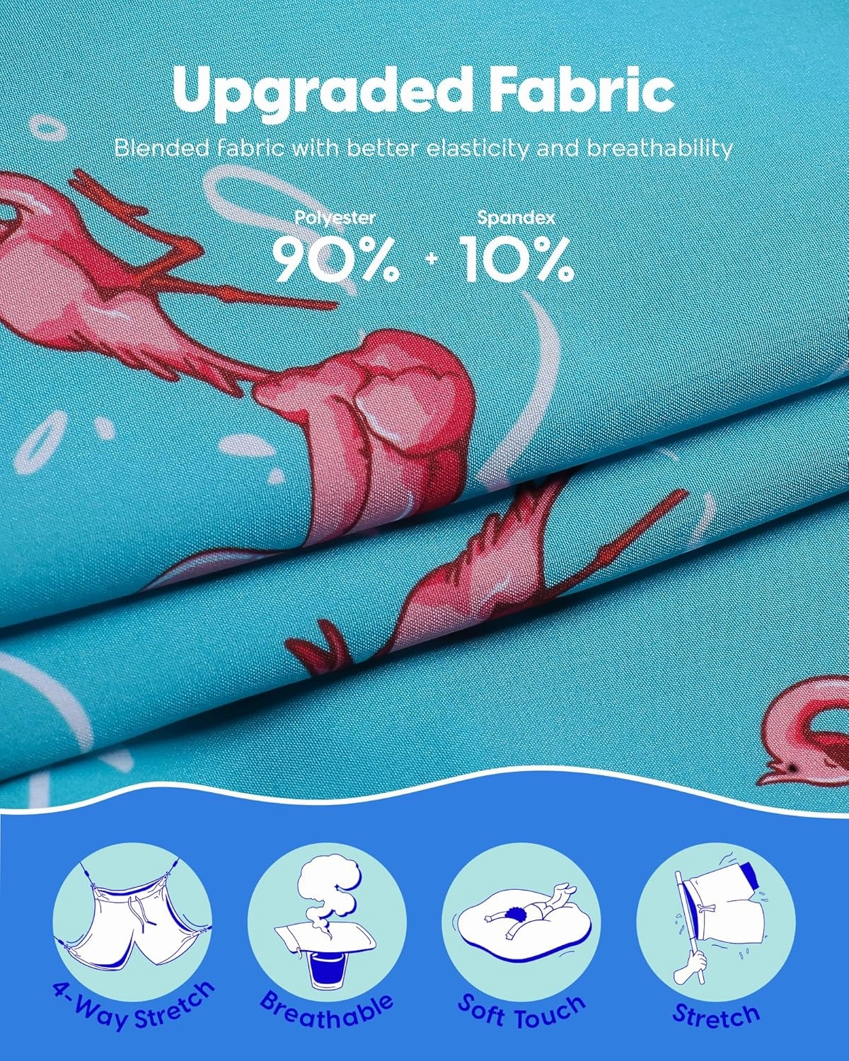 maamgic Mens Swim Trunks with Compression Liner 7" Bathing Suit Quick Dry Swimming Trunks for Men with Zipper Pockets