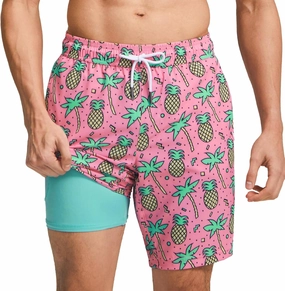 maamgic Mens Swim Trunks with Compression Liner 9 Inch Stretch Quick Dry Swim Shorts with Zipper Pockets Swimwear