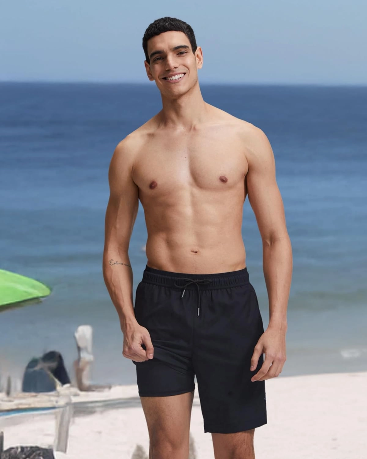 maamgic Mens Swim Trunks with Compression Liner 9 Inch Stretch Quick Dry Swim Shorts with Zipper Pockets Swimwear