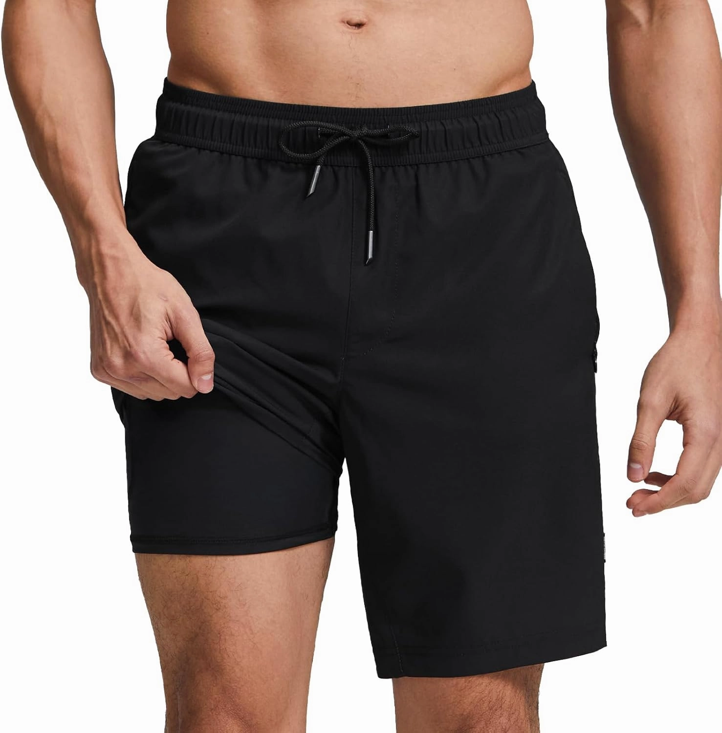 maamgic Mens Swim Trunks with Compression Liner 9 Inch Stretch Quick Dry Swim Shorts with Zipper Pockets Swimwear