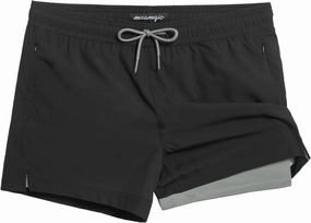 maamgic Mens Swim Trunks with Compression Liner Short Stretch Mens Bathing Suit Quick Dry Swimming Trunks Swimsuit