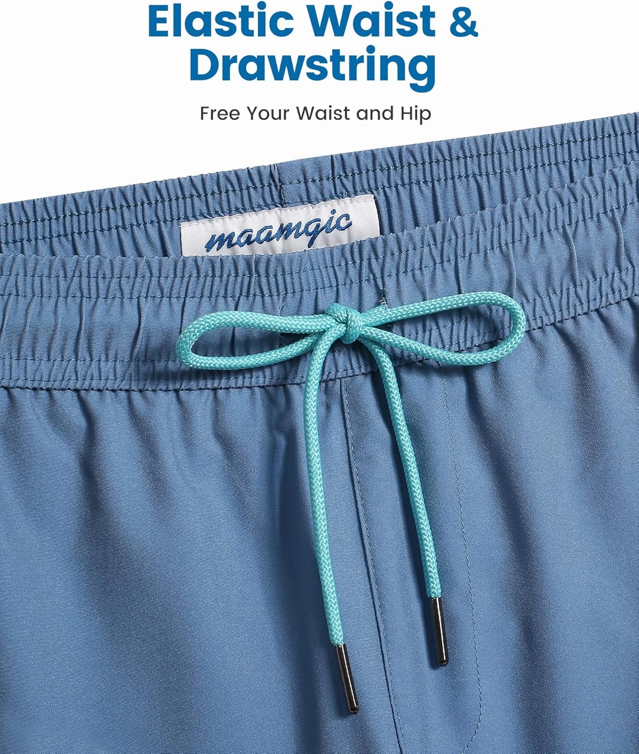 maamgic Mens Swim Trunks with Compression Liner Short Stretch Mens Bathing Suit Quick Dry Swimming Trunks Swimsuit