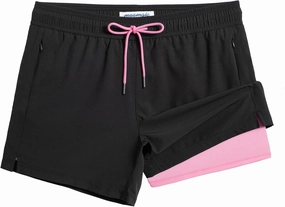 maamgic Mens Swim Trunks with Compression Liner Short Stretch Mens Bathing Suit Quick Dry Swimming Trunks Swimsuit