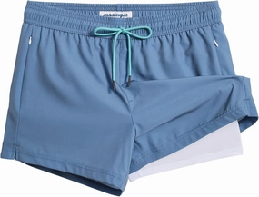 maamgic Mens Swim Trunks with Compression Liner Short Stretch Mens Bathing Suit Quick Dry Swimming Trunks Swimsuit
