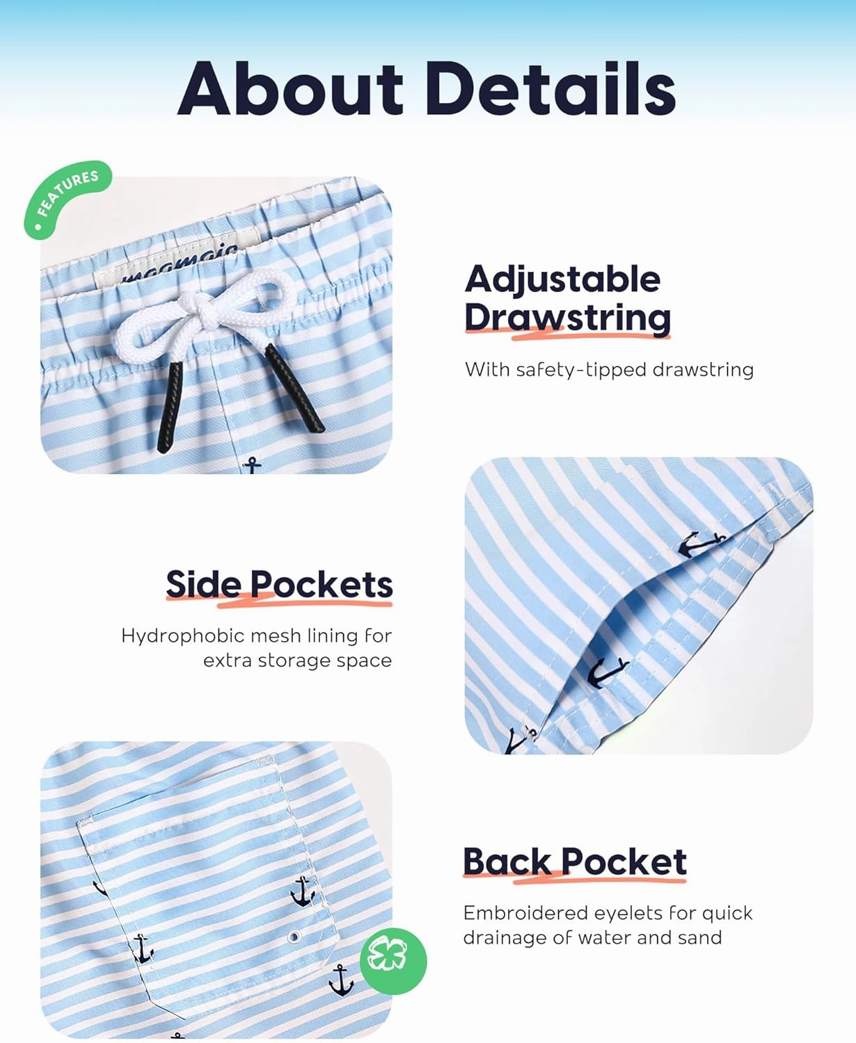 maamgic Swim Trunks Boys Toddler Bathing Suits for Kids Swimwear Baby Boy Swimsuit Boys Swim Shorts