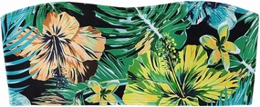 MakeMeChic Women's Strapless Bikini Top Floral Print Bandeau Swimsuit Bikini Tops