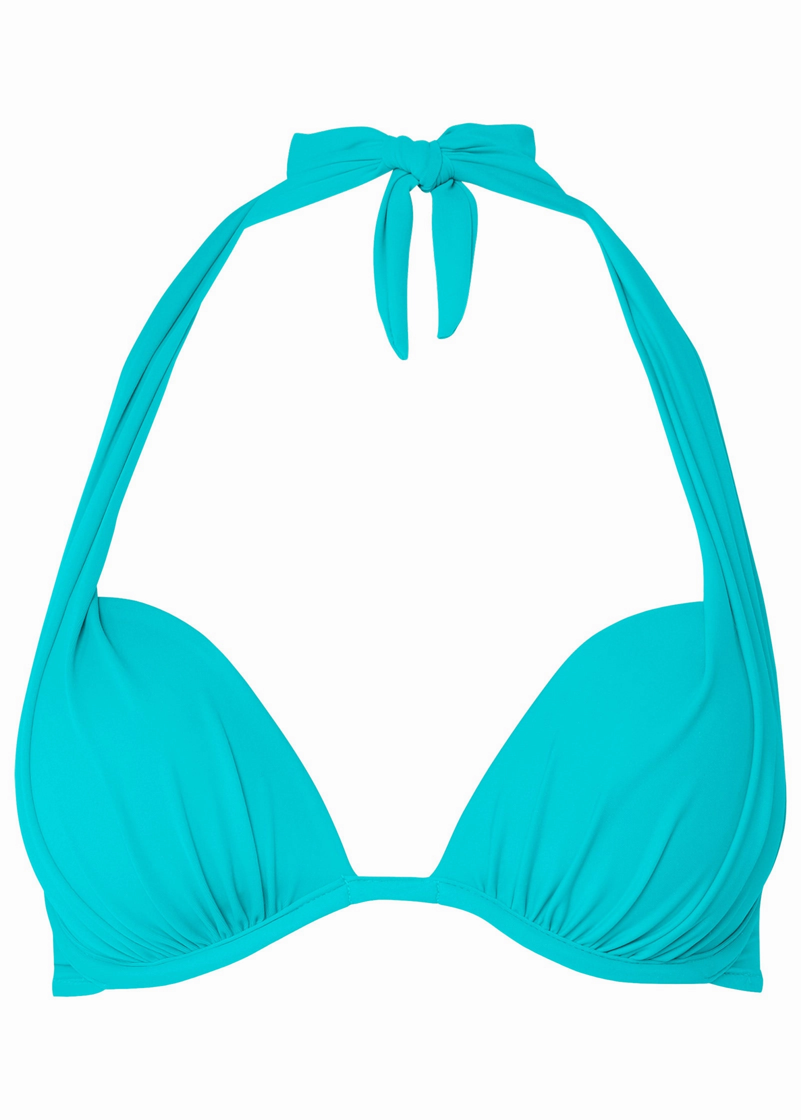 Marilyn Push-Up Halter Top - Aqua Reef