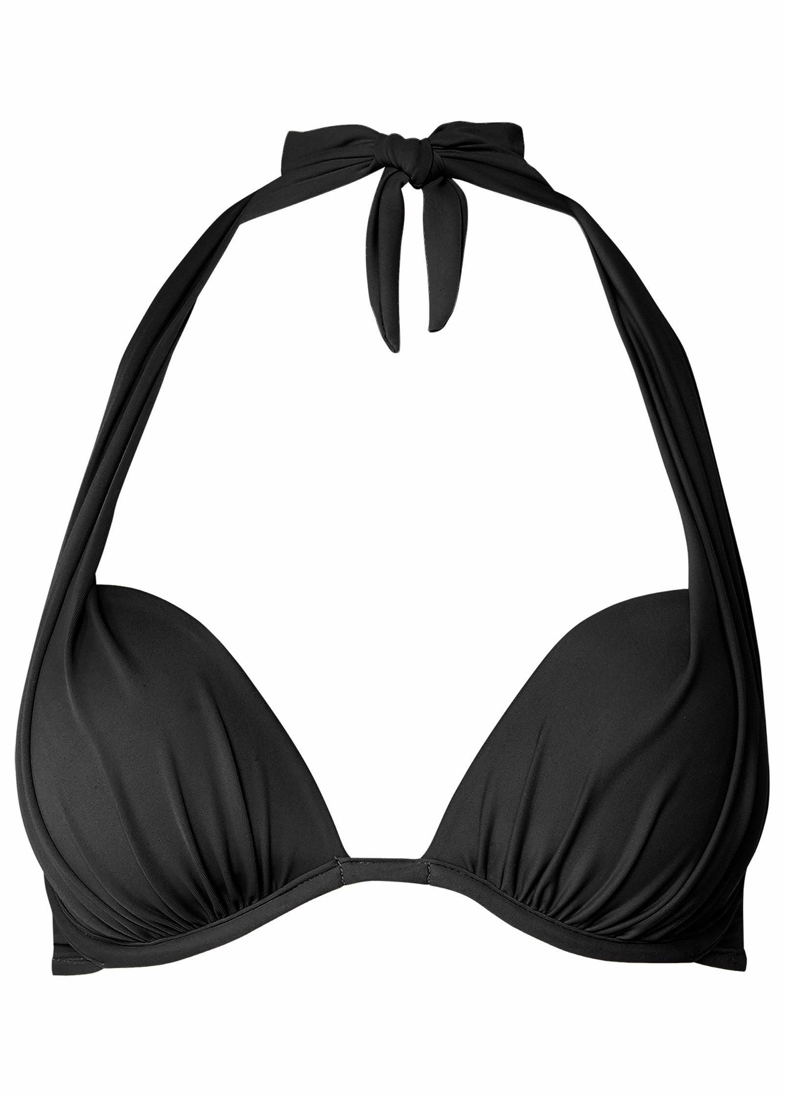 Marilyn Push-Up Halter Top - Black Beauty