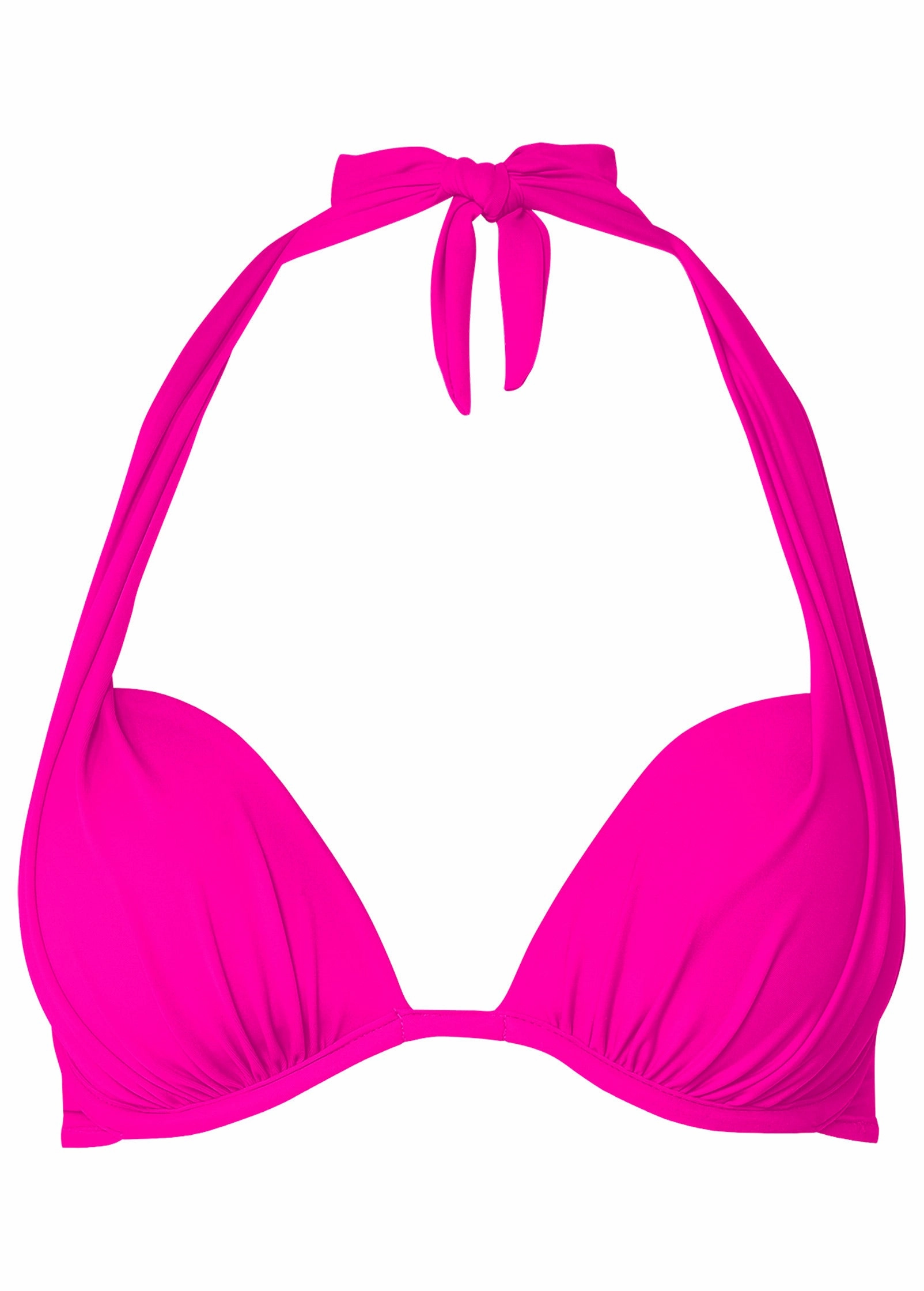 Marilyn Push-Up Halter Top - Electric Pink