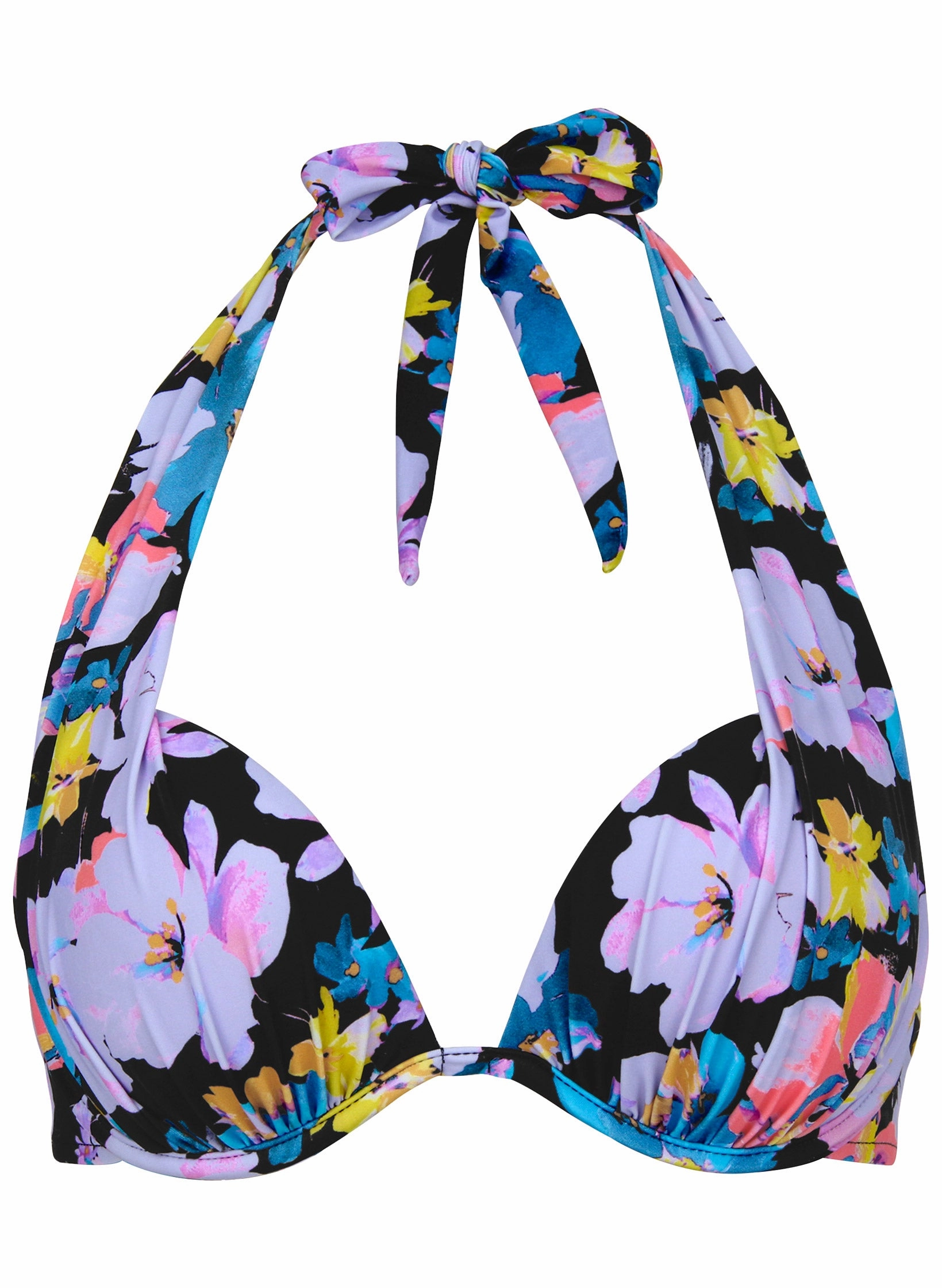 Marilyn Push-Up Halter Top - Evening Bloom